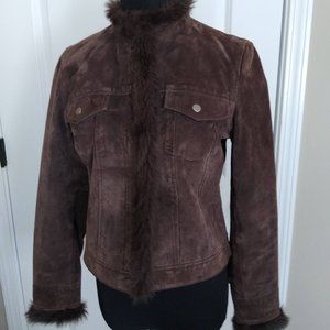 CAbi  brown suede leather PS jacket